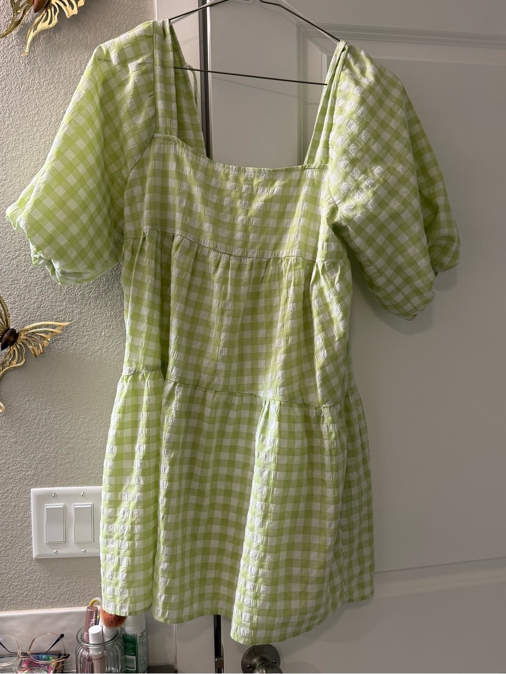 Light Green Gingham Dress
